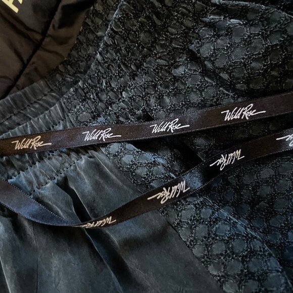 Vtg Wild Rose Midi Maxi Skirt Set 2 piece Womens 14 Gray Boho Rayon Textured USA - Picture 11 of 16